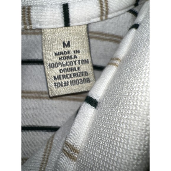 Peter Millar Striped Polo Short Sleeve Shirt  Medium Golf Athletic Men M Golfer - Picture 8 of 14